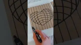 как легко нарисовать 3d сердце