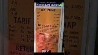 Tarif Parkir Inap Commercial Bizpark Bandara Kualanamu 2024 #parkirinap #premium #bandarakualanamu