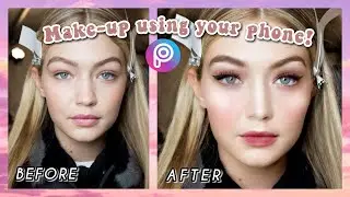 MAKE-UP TUTORIAL USING ONE APP ON PHONE | Picsart Tutorial