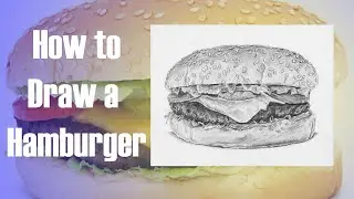 How to Draw a Hamburger with a Slice of Cheese
