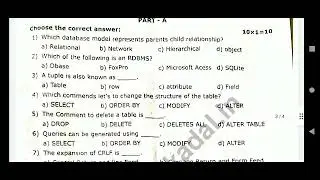 12th Computer Science Second Mid Term Test Question Paper 2022/Tamil & English Medium/#sdacademy