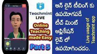 Live usage options of Teachmint app.  