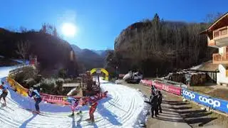 Strada della Cascata - Inizio ultimo km  Marcialonga 2024 - video 360° 02