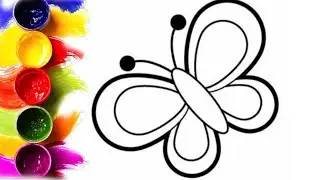 Нарисовать бабочку. Көбелектің суретін салу. Draw a butterfly. Bir kelebek çiz.Kapalak chizish.