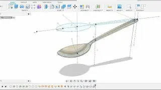 Fusion 360 Surfacing Exercise | How to make A Spoon in fusion 360 | fusion 360 Tutorial