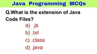 Java Programming MCQ Questions with Answers|Java Programming MCQ