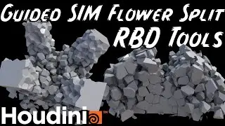 Guided Simulation: Flower Splitting Visual Effect with RBD Tools in Houdini