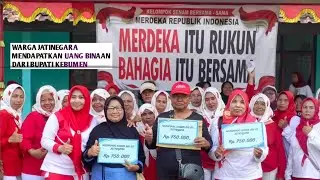 WARGA JATINEGARA DAPAT UANG BINAAN DARI BUPATI KEBUMEN