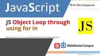 JavaScript Object Loop Through Using For...in