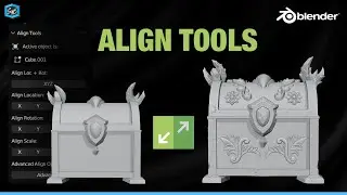 Align Tools Add-on | Perfectly Align Objects in Blender |  Shift 4 Cube