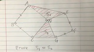 Prove areas of two triangles are the same