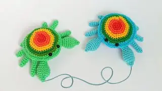 Easy and simple💥How to crochet a small CRAB💥Amigurumi toy💥