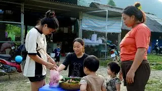 Girlfriend makes fried spring rolls for sale, Cute newborn piglets