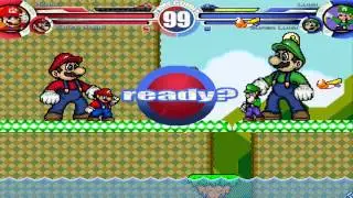 Team Mario vs Team Luigi MUGEN Battle!!!