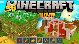 FIZ 36 FARMS de TRIGO, CENOURA, BATATA e BETERRABA! - Minecraft Survival