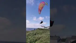Coastal soring in norway  paragliding landing