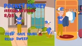 IRREGULAR VERBS LIST 8/25 I Pocket Money I FEED, GIVE, HANG, READ, SWEEP