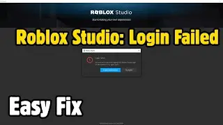 Fix Roblox Studio: Login Failed