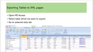 Experiment Number 10: Exporting Data from MS Access to XML File