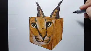 how to draw big floppa in meme sea