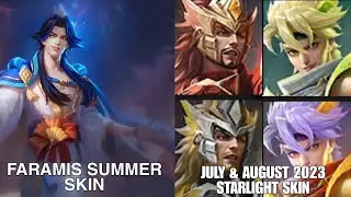 July & August 2023 Starlight Skin & Faramis Summer Skin | Lunox Legend Skin Trail | MLBB