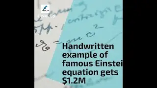 Handwritten example of famous Einstein equation gets $1 2M