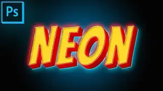 3D NEON GLOW TEXT EFFECT | PHOTOSHOP EFFECT | PHOTOSHOP TUTORIAL