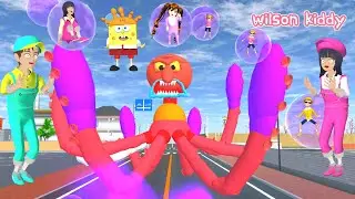 Yuta Baby Nana Menolong Spongeb00b Terjebak Jelly Gelembung Gurita Raksasa Squidward | Wilson Kiddy