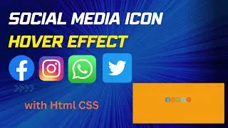 Social media icons buttons animation effect using html css