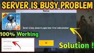 Server Is Busy Please Try Again Later Problem Solution Pubg Mobile Lite | Pubg Lite Server Problem |