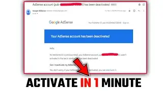 Your AdSense Account bas been deactivated due to inactivity | How To Reactivate your AdSense Account
