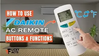 How to Use: DAIKIN AC Remote Buttons & Functions | Heat Pump Remote Guide | Model No. ARC470A25