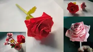 Rose Making with craft paper by Bhushan Mane