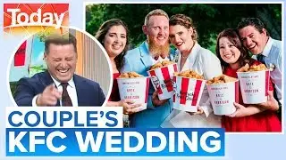 Couple surprises family with KFC wedding | Today Show Australia