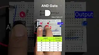 AND Logic Gate on Breadboard | Simple Electronics Project Using LEDs and Push Buttons 
