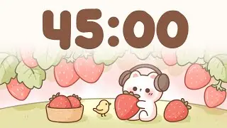 45 Minute Timer 🐱 Winter lofi timer for study