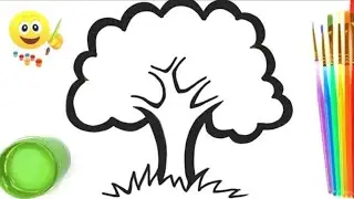 Drawing a tree for children | Bolalar uchun daraxt rasm chizamiz | Рисуем для детей
