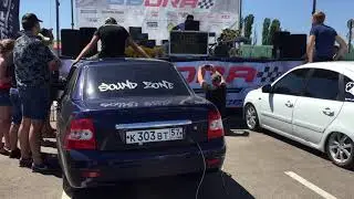 DbDrag racing Воронеж 2018 неслабая квалификация Приоры Sound Zone в street stock trunk