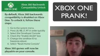 Xbox One BACKWARDS-COMPATIBILITY PRANK!