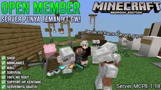 Open Member Server Punya Teman YT Gw! (Sass SMP S2) | Server MCPE 1.18