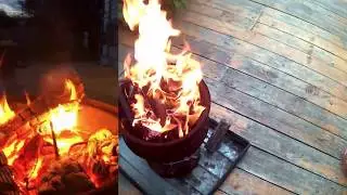 дача:  безопасный костер на деревянном полу