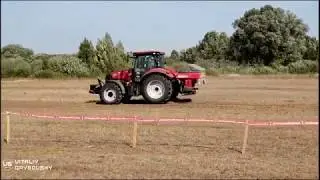 Трактор Case IH Maxxum 125 и разбрасыватель удобрений Unia MXL 1600 Premium