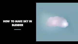 How to make cloud in blender