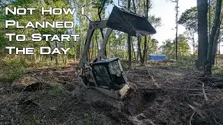 Stuck Skid Steer to start the Day