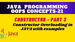 Constructor Overloading in java  || What is Constructor and Constructor Overloading || 