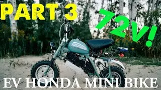 ELECTRIC HONDA QA50 72V MINI BIKE BUILD! PART 3 - 46 MPH!