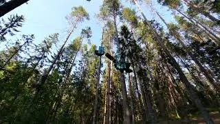 Норвежский парк «Орех». зип-лайн. зелёная трасса