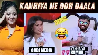 kanhiya kumar🔥 fully destroyed godi anker|Manisha Sharma|