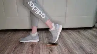 Trample mobile with my grey New Balances 574 and black Tommy Hilfiger boots 