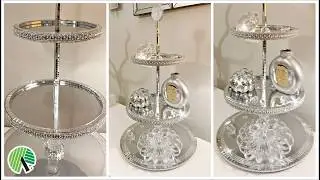 STUNNING! These will not last long!! || DIY Dollar Tree Glam 3 Tier Spinning Tray